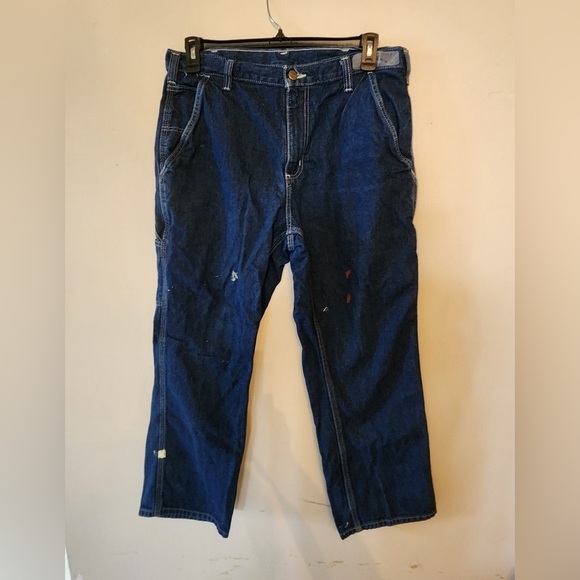 Men’s Carhartt 382-83 Carpenter Dungaree Fit Work Jeans 34x28 lot of 3 - Picture 5 of 6